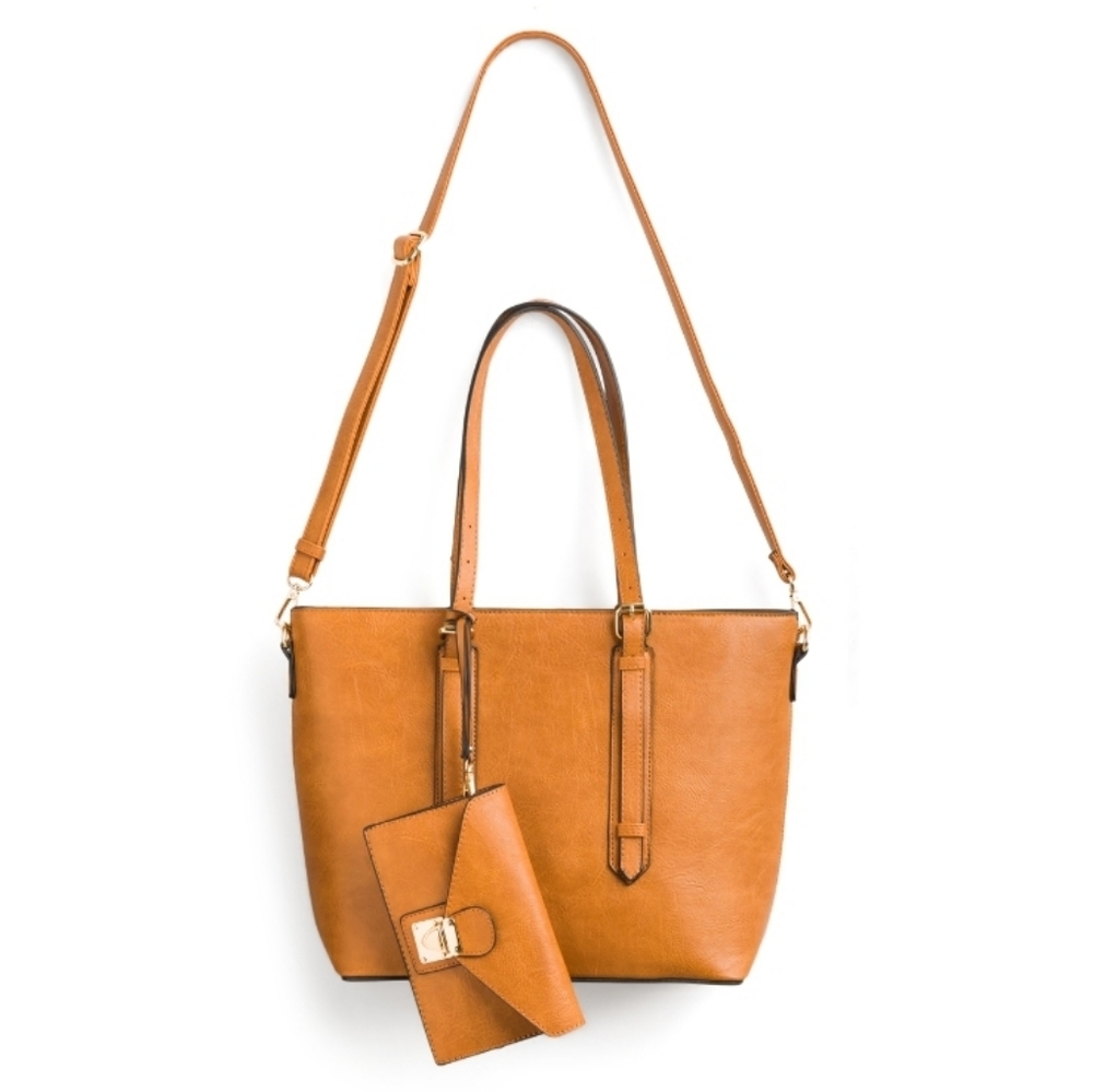 Stitch Fix brown faux leather tote
